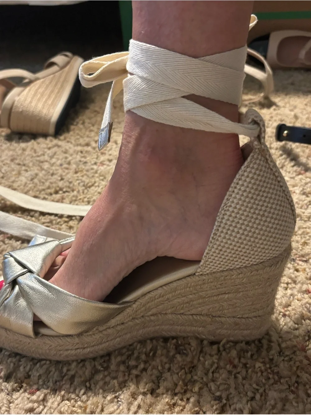 Cole Haan metallic gold